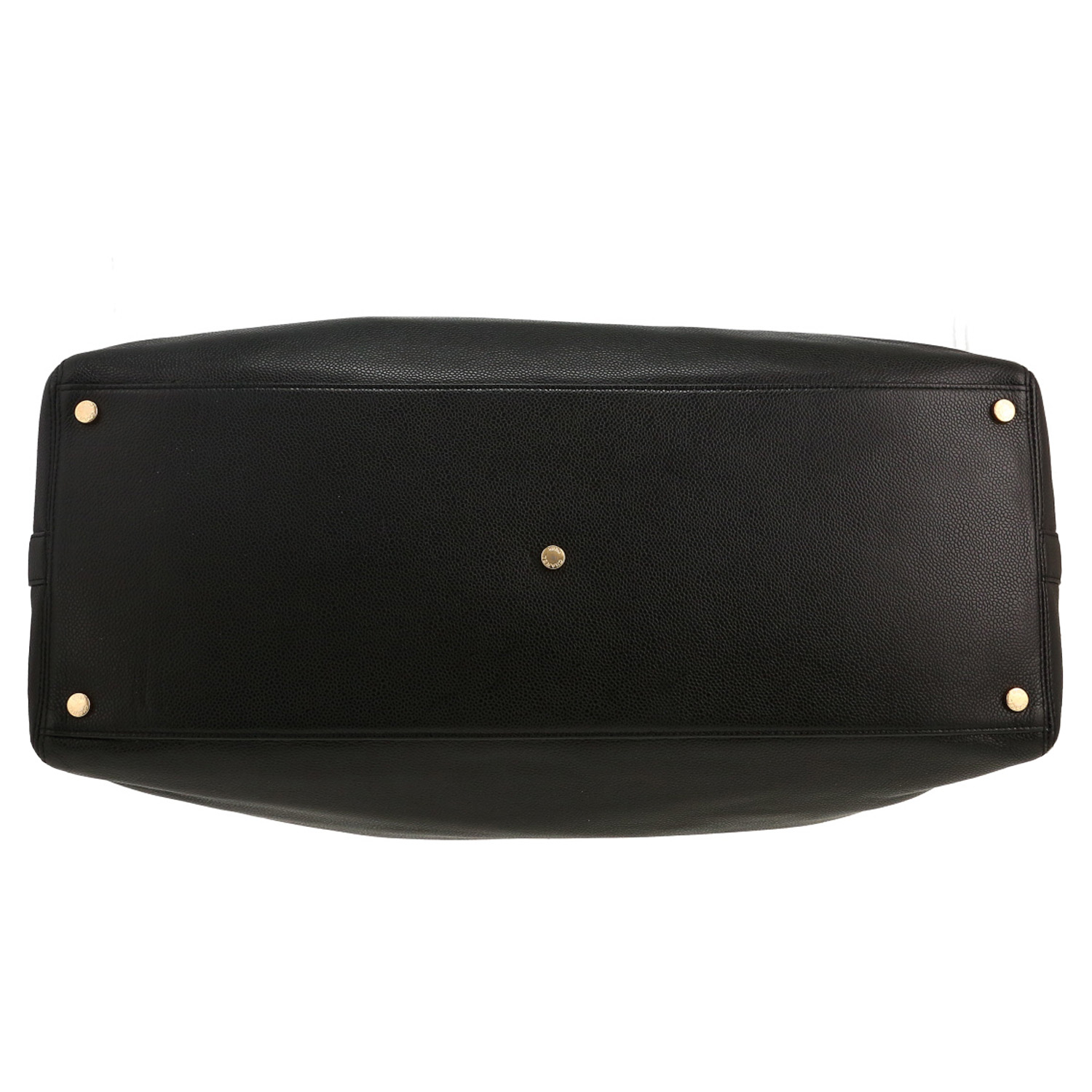 Borsa da viaggio Chanel  Boston in pelle martellata nera - Detail D1