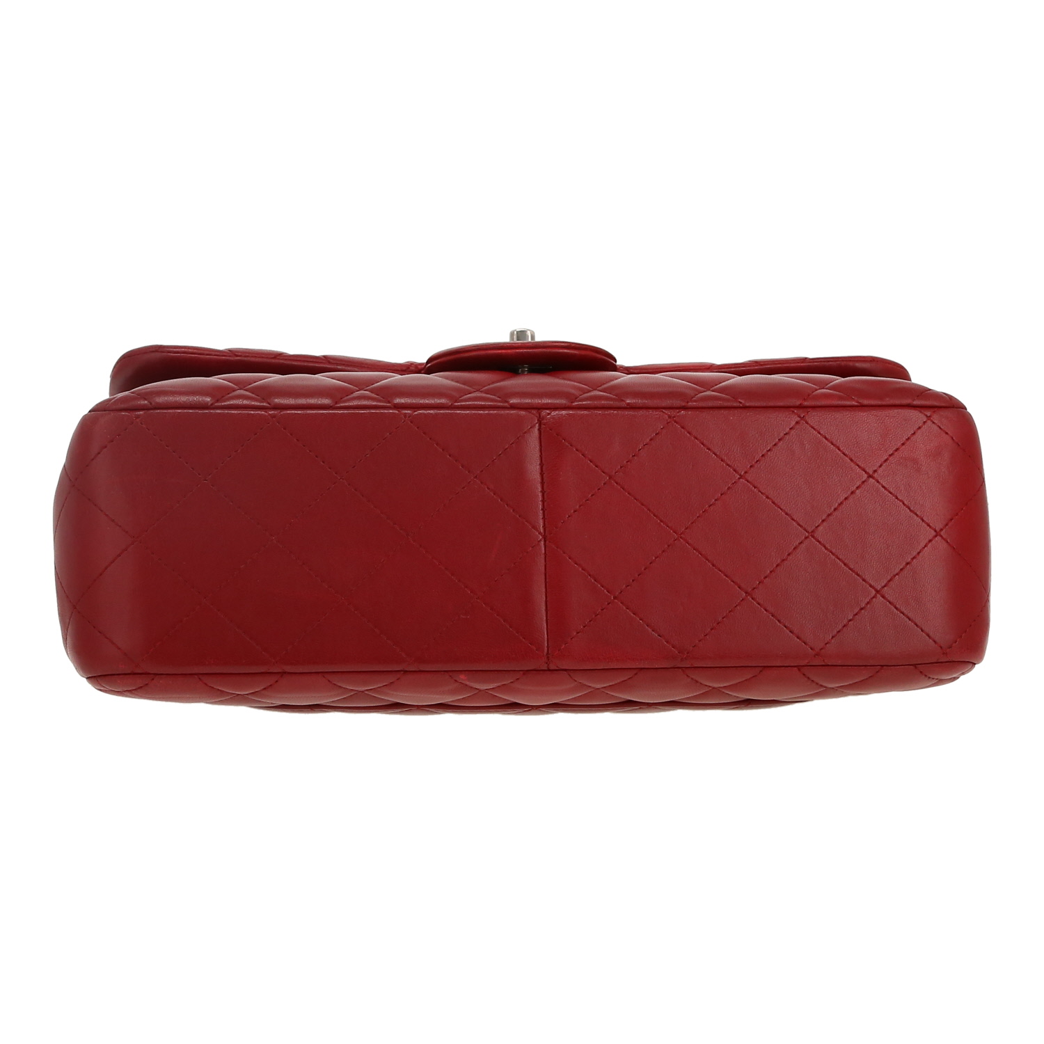 Sac bandoulière Chanel  Timeless Jumbo en cuir matelassé bordeaux - Detail D1