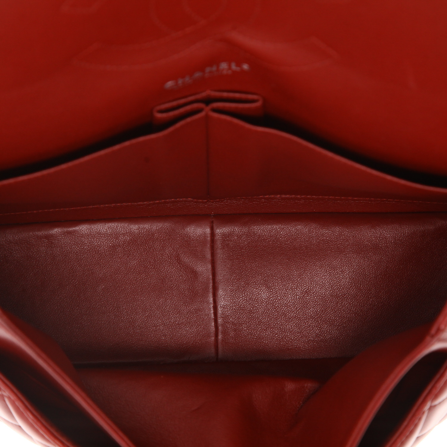 Chanel  Timeless Jumbo shoulder bag  in burgundy quilted leather - Detail D3