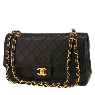 Bolso de mano Chanel  Timeless Classic en cuero acolchado negro