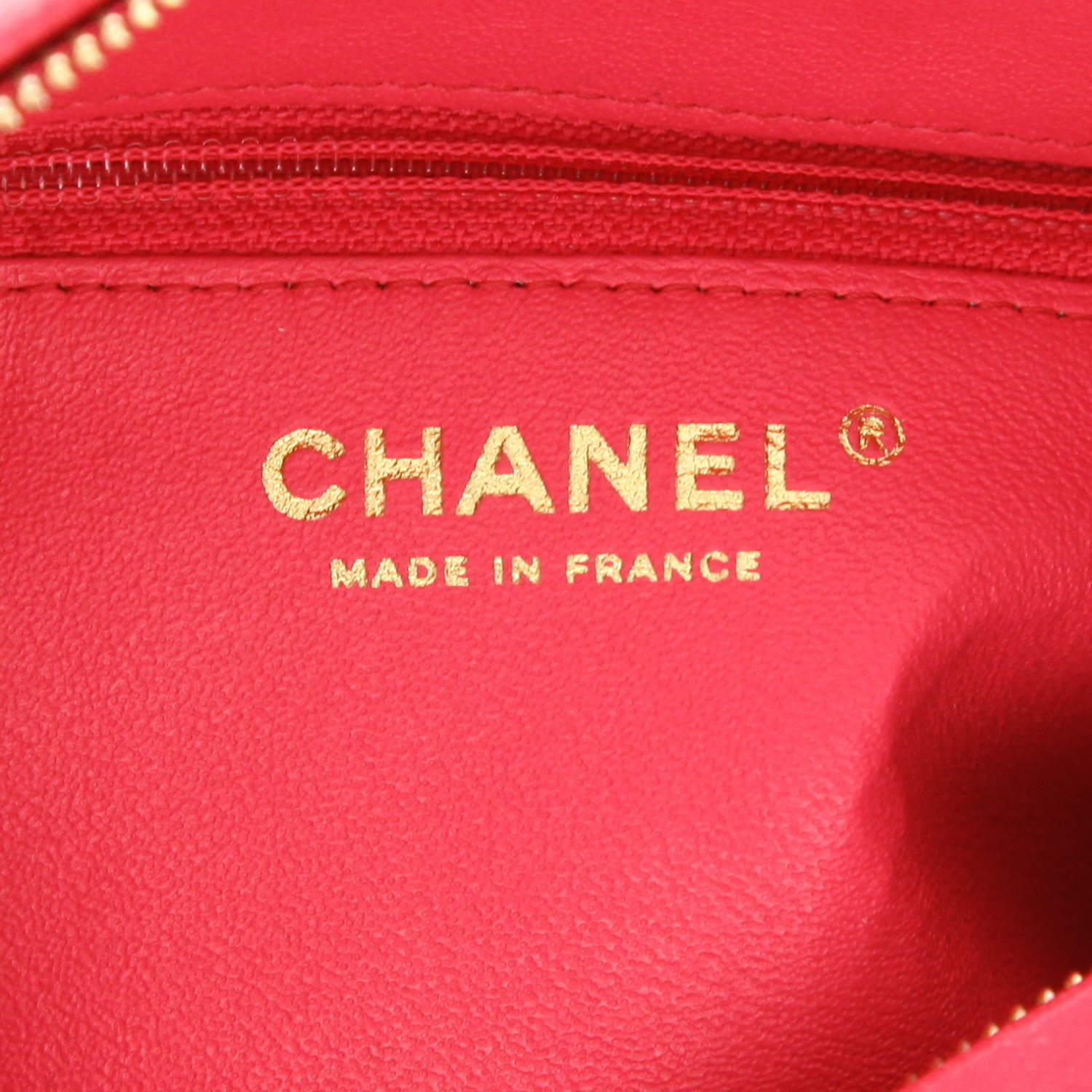 Borsa a tracolla Chanel  Camera in pelle trapuntata rosa - Detail D2