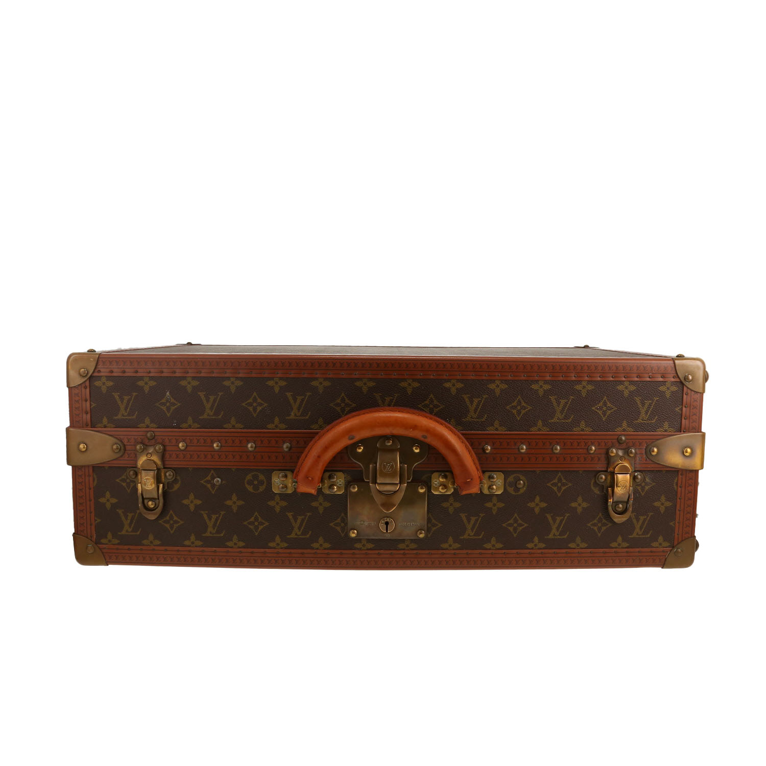 Valise Louis Vuitton Géminé en toile monogram marron - Detail D1