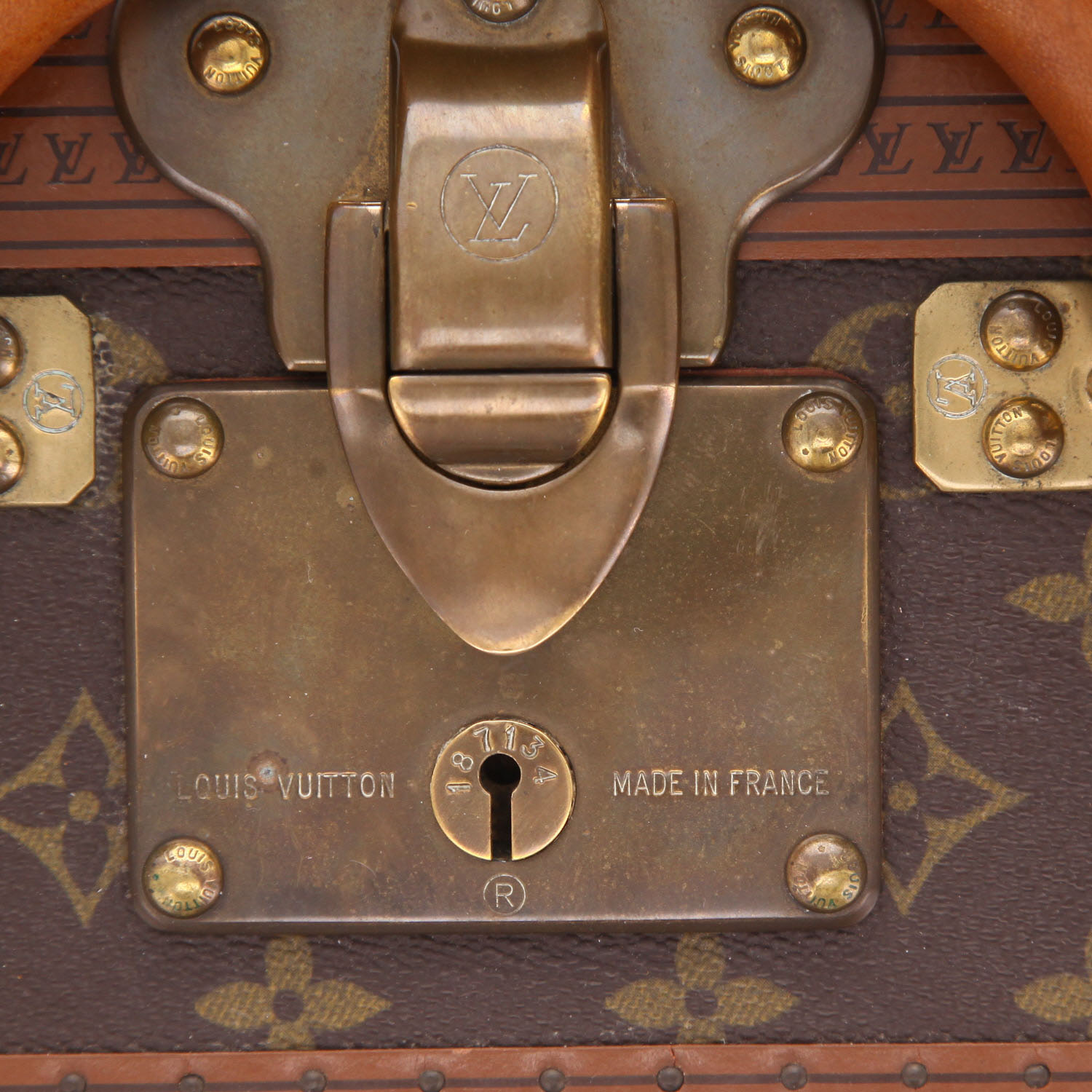 Valise Louis Vuitton Géminé en toile monogram marron - Detail D2