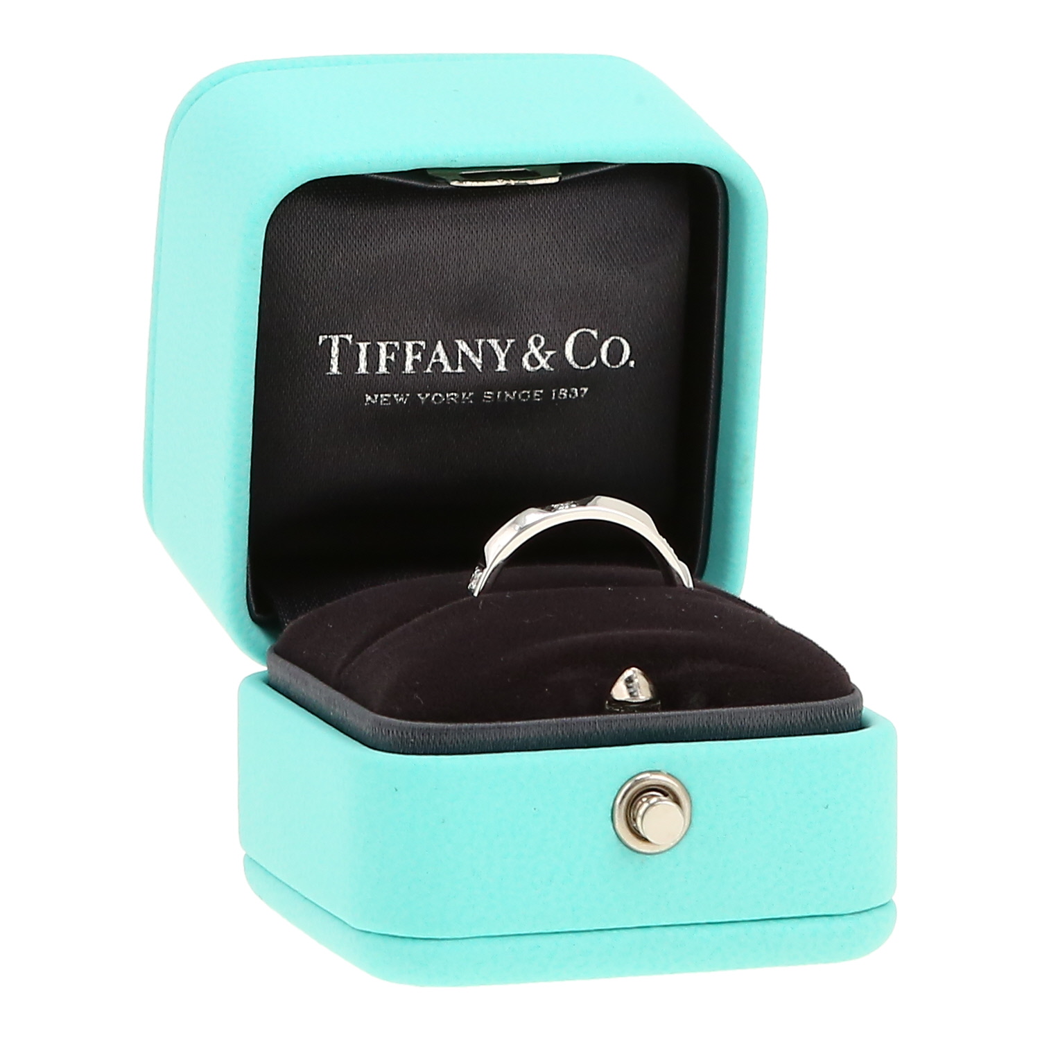 Tiffany 
Co True wedding ring in platinium and diamonds - Detail D2