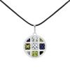 Cartier Pasha pendant in white gold, in aquamarine, in amethysts, in green tourmaline, in peridot and diamonds - 00pp thumbnail