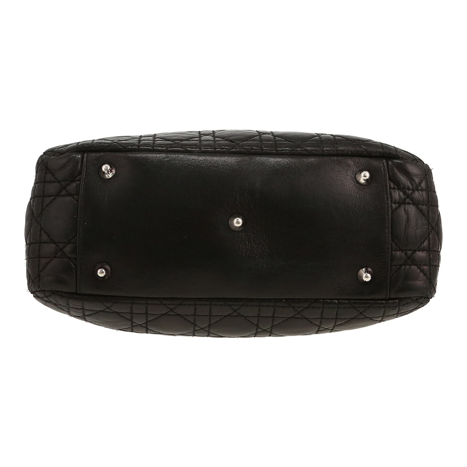 Bolso de mano Dior  Dior Soft en cuero cannage negro - Detail D1