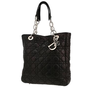 Sac à main Dior  Dior Soft en cuir cannage noir