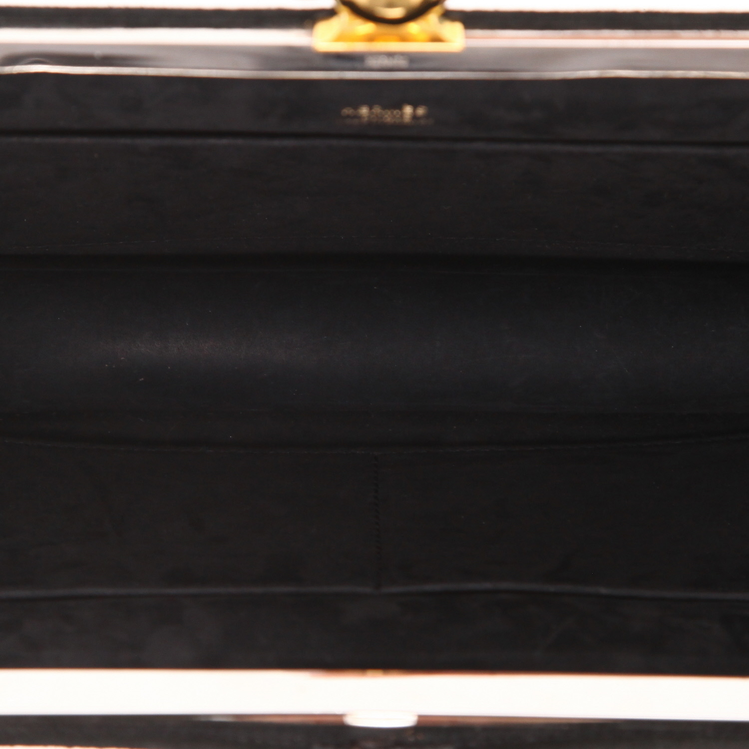 Hermès  Sac A Malices shoulder bag  in black and grey doblis calfskin - Detail D3
