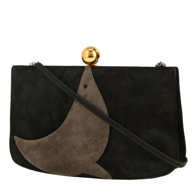 Borsa a tracolla Hermès  Sac A Malices in pelle di vitello doblis nero e grigio