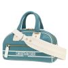 Dior  Bowling handbag  in blue and white smooth leather - 00pp thumbnail