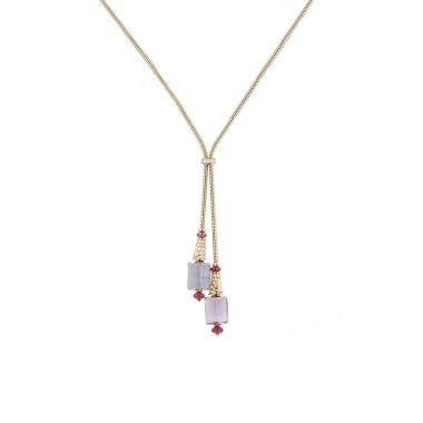 Bulgari Musa necklace in pink gold, colored stones and diamonds