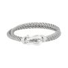 Fred Force 10 large model bracelet in white gold, diamonds and stainless steel - 00pp thumbnail