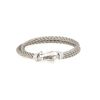 Fred Force 10 large model bracelet in white gold, diamonds and stainless steel - 360 thumbnail
