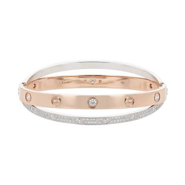 Brazalete Cartier Love Astro de oro rosa, oro blanco y diamantes