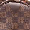 Sac à main Louis Vuitton  Speedy 35 en toile damier ébène et cuir marron - Detail D2 thumbnail