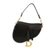 Sac à main Dior  Saddle en cuir noir - 360 thumbnail
