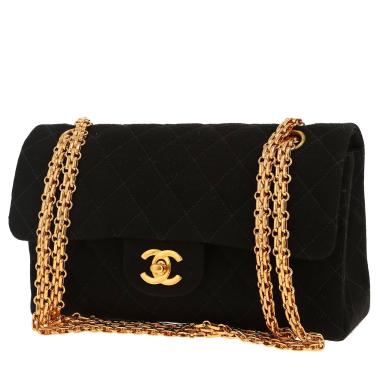 Chanel  Timeless Petit handbag  in black jersey