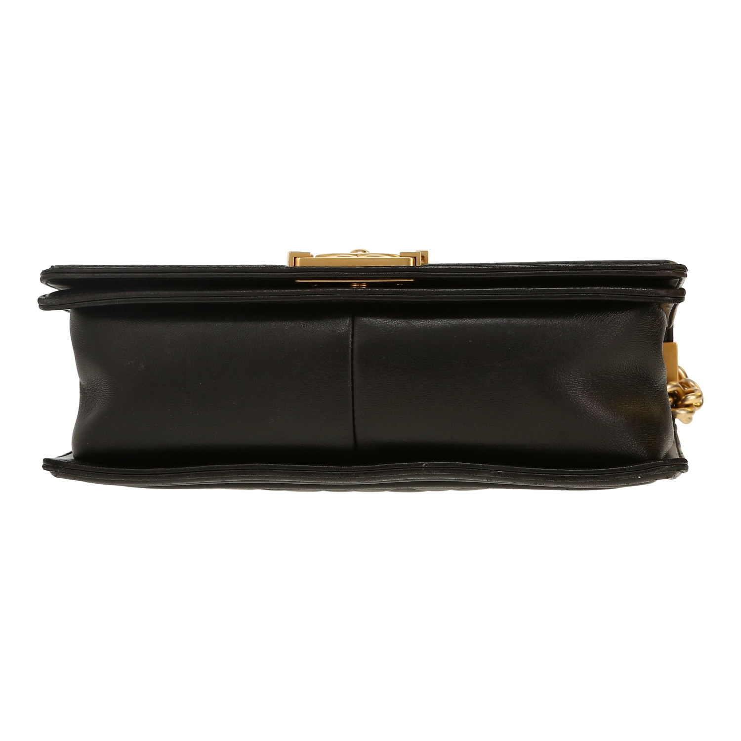 Chanel  Boy shoulder bag  in black quilted leather - Detail D1
