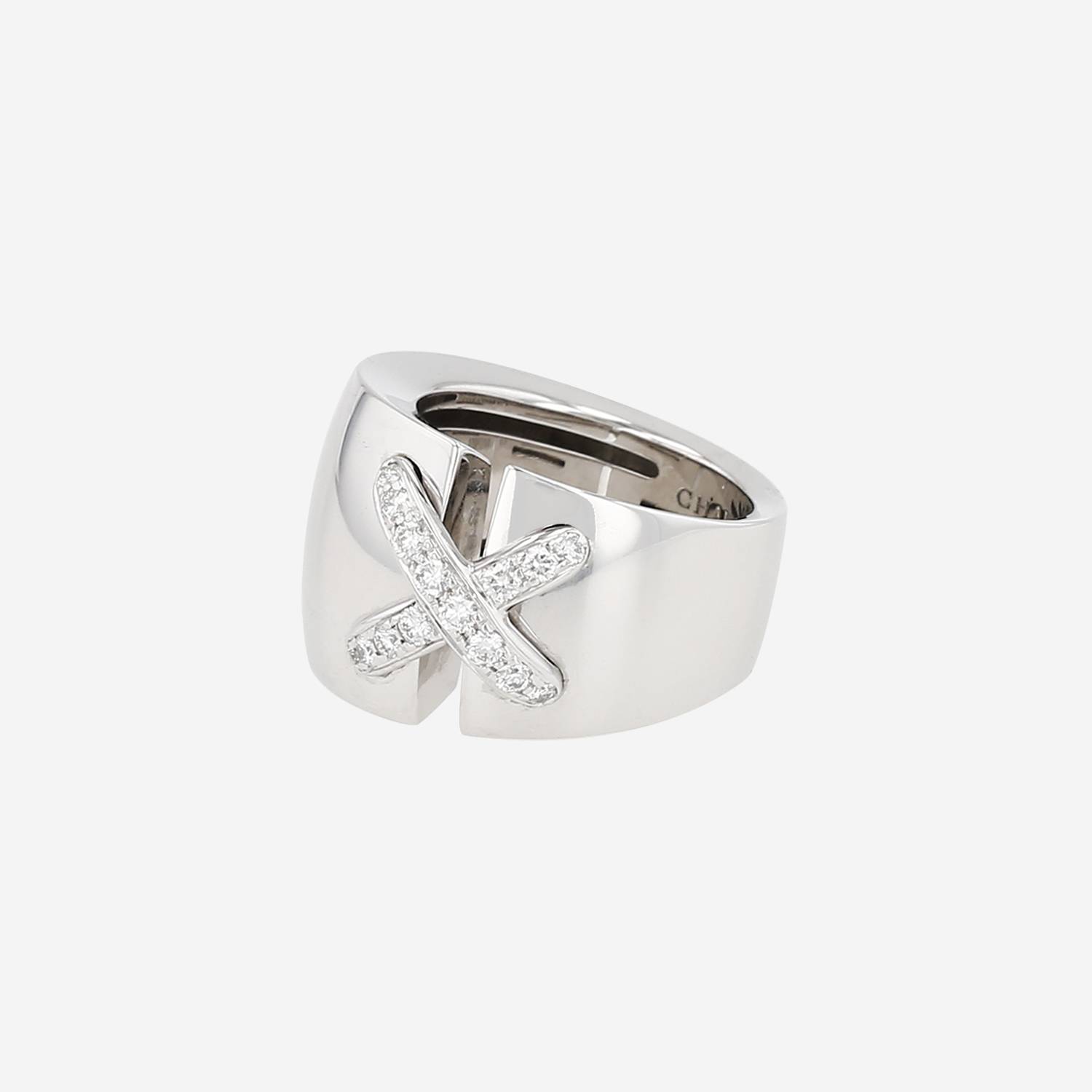 Anello Chaumet Lien modello grande in oro bianco e diamanti