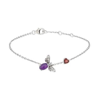 Bracelet Chaumet Attrape Moi Si Tu M'Aimes en or blanc, diamants et améthyste