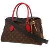 Sac à main Louis Vuitton  Tuileries en cuir rouge et noir et toile monogram marron - 00pp thumbnail