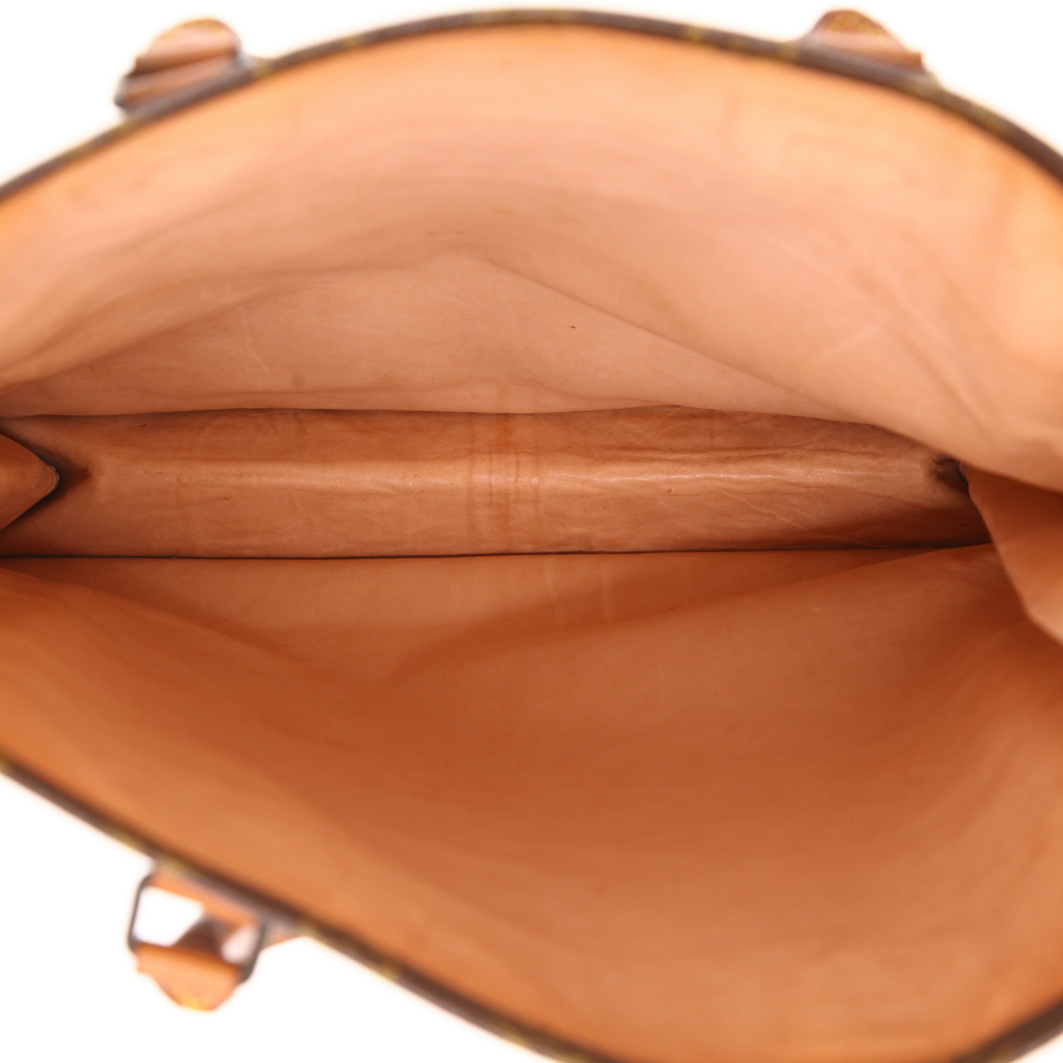 Shopping bag Louis Vuitton  Sac Plat in tela monogram marrone e pelle naturale - Detail D3