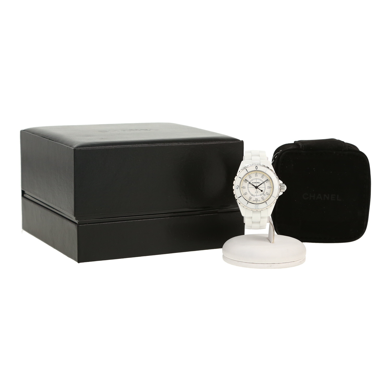 Chanel J12 Joaillerie  in ceramic white and stainless steel Circa 2010
