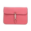 Gucci  Jackie Soft shoulder bag  in pink grained leather - 360 thumbnail
