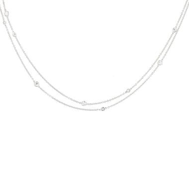 Sautoir Tiffany & Co Diamonds By The Yard en platine et diamants