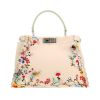 Fendi  Peekaboo handbag  in cream color, green and yellow leather - 360 thumbnail