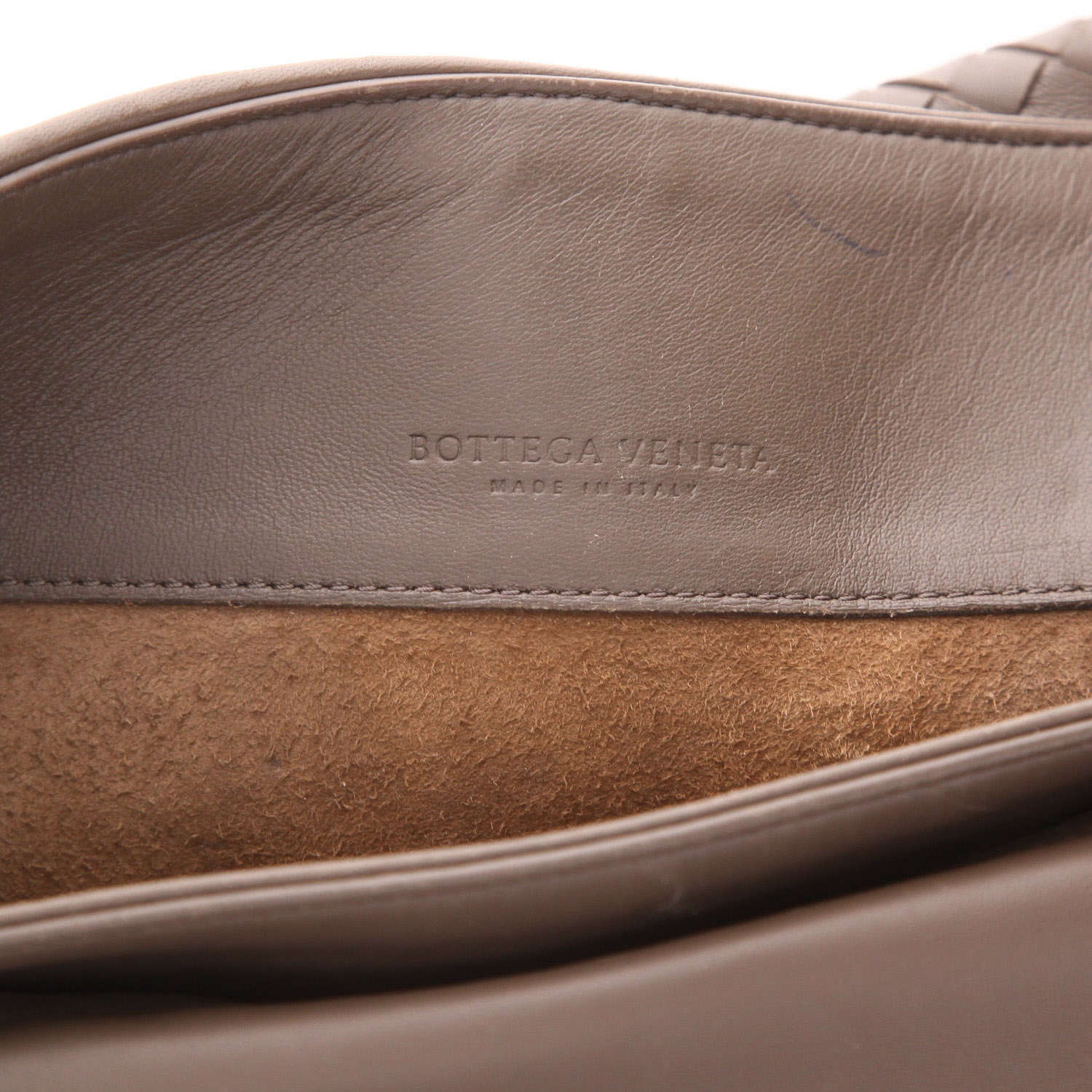 Bolso de mano Bottega Veneta  Olimpia en cuero intrecciato marrón - Detail D2