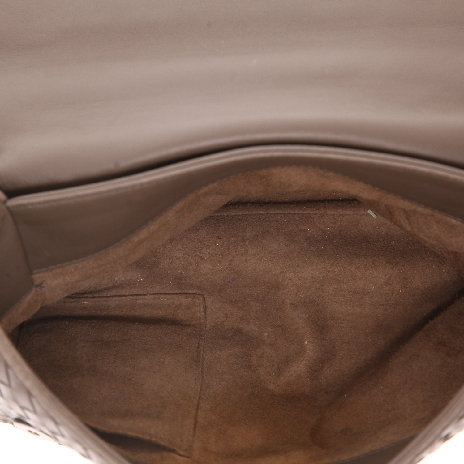 Bolso de mano Bottega Veneta  Olimpia en cuero intrecciato marrón - Detail D3