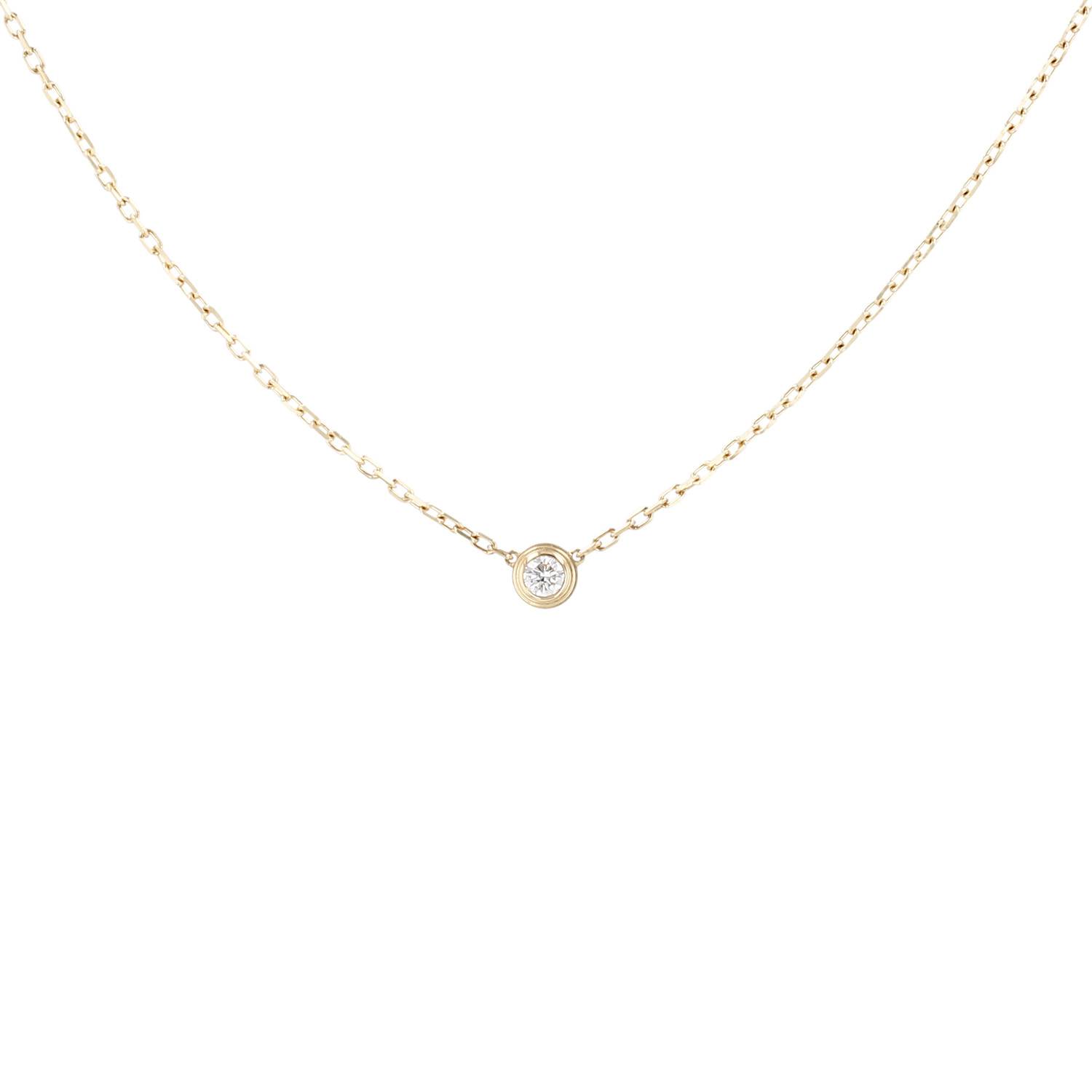 Cartier Cartier d'Amour small model necklace in yellow gold and diamond