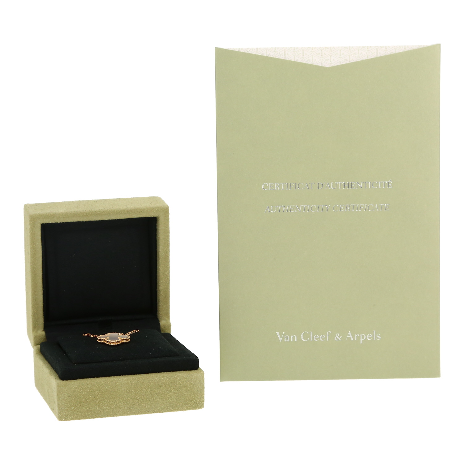 Collier Van Cleef & Arpels Vintage Alhambra en or jaune et nacre - Detail D2