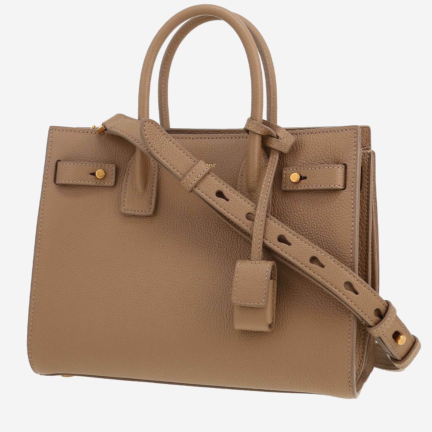 Sac à main Saint Laurent  Sac de jour Baby en cuir grainé taupe