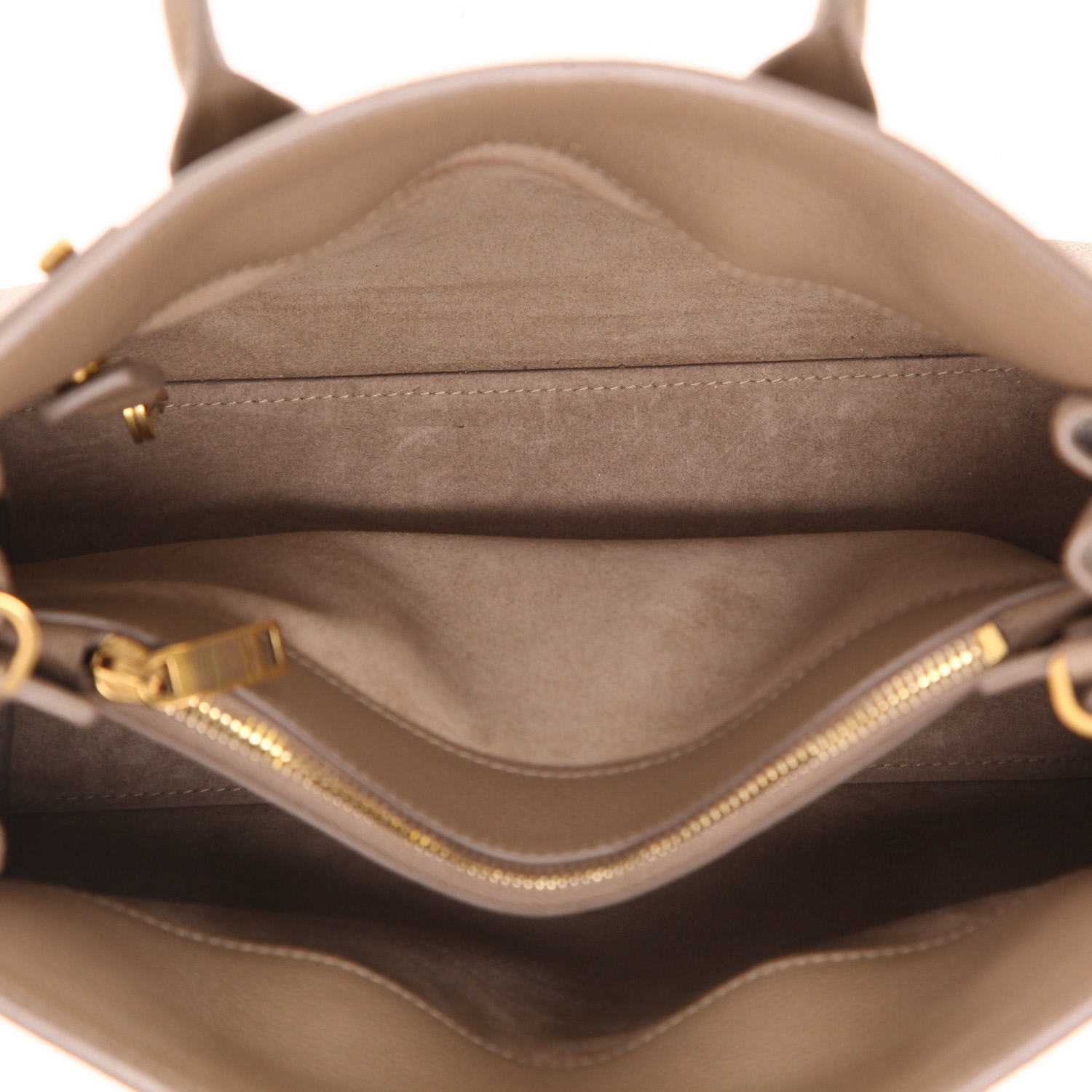 Borsa Saint Laurent  Sac de jour Baby in pelle martellata color talpa - Detail D4