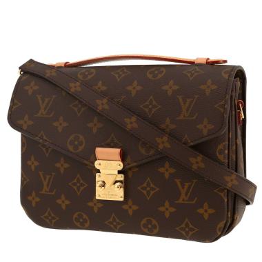 Borsa a tracolla Louis Vuitton  Metis in tela monogram marrone e pelle naturale