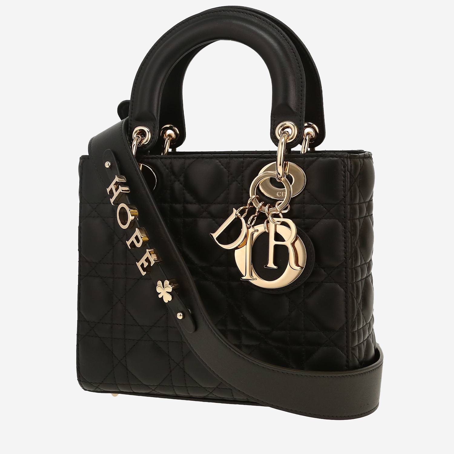 Dior  My ABCDIOR small model  handbag  in black leather cannage