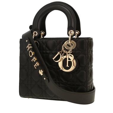 Sac à main Dior  My ABCDIOR petit modèle  en cuir cannage noir