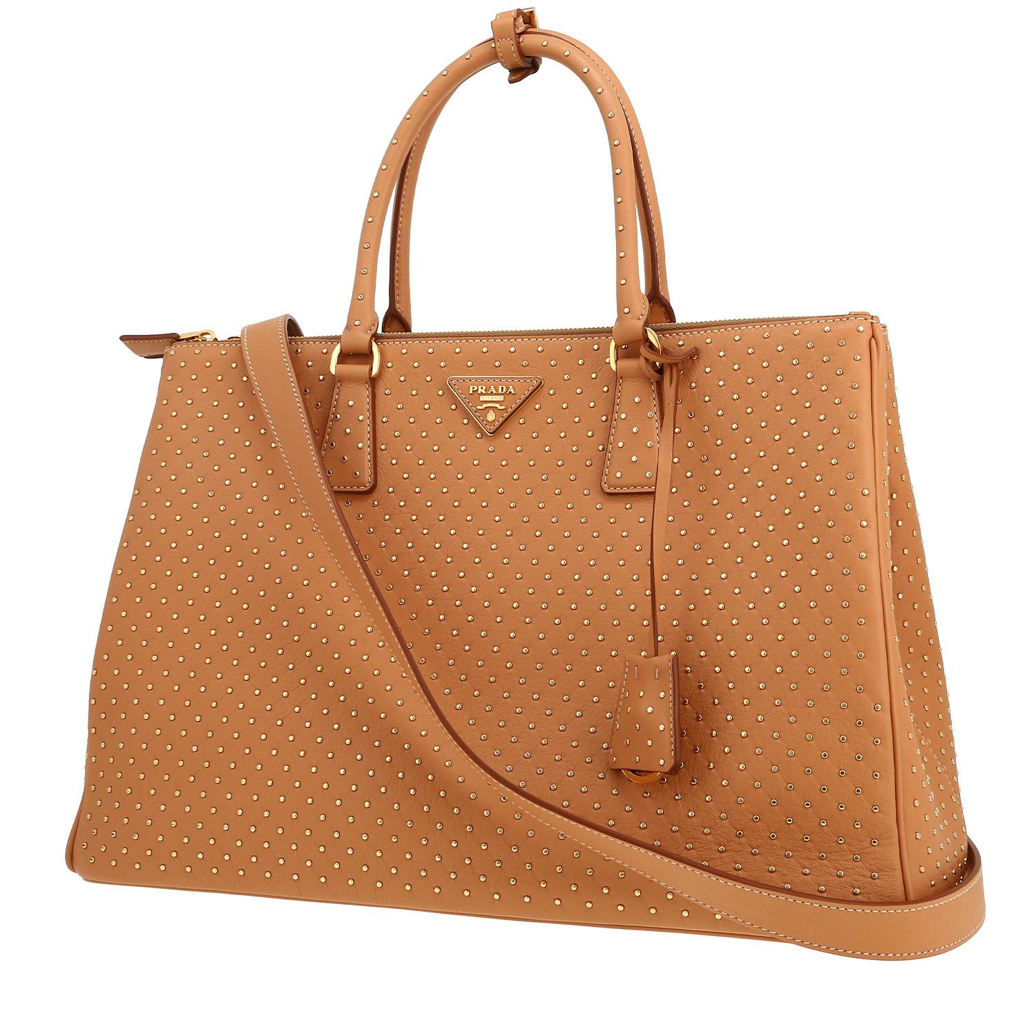 Prada Galleria handbag in gold leather