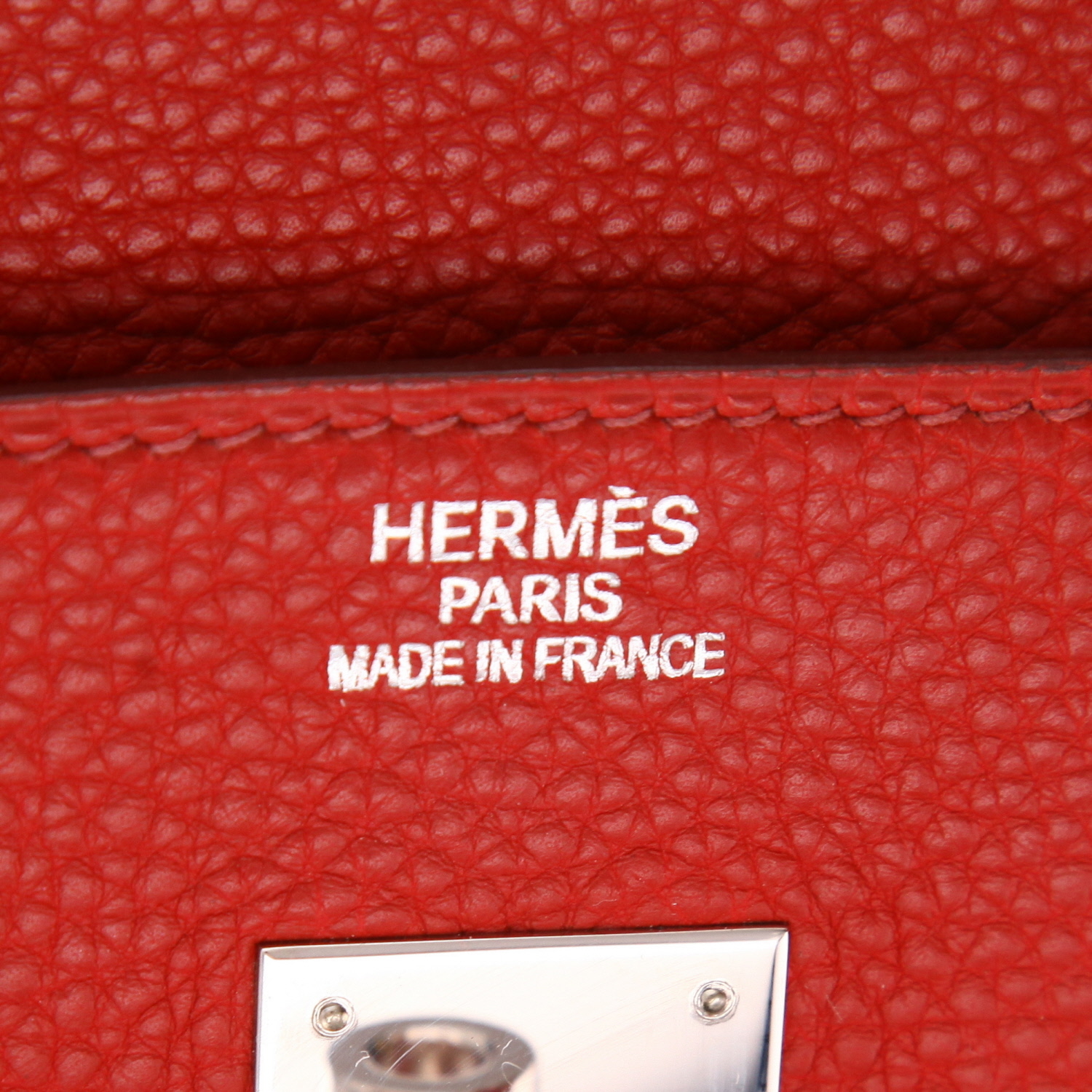 Sac à main Hermès  Birkin 35 cm en cuir togo rouge - Detail D2