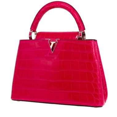 Louis Vuitton  Capucines BB handbag  in pink crocodile