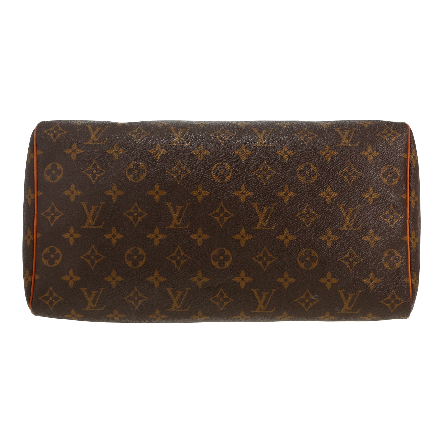 Borsa Louis Vuitton  Speedy 35 in tela monogram marrone e pelle naturale - Detail D1