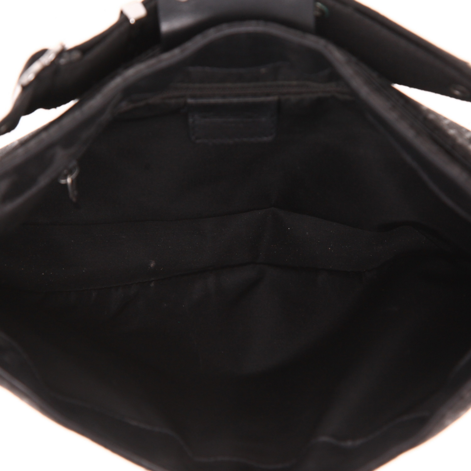 Sac à main Dior  Colombus en toile siglée noire et cuir noir - Detail D3