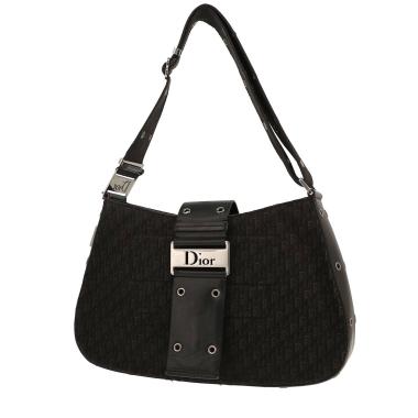 Sac à main Dior  Colombus en toile siglée noire et cuir noir
