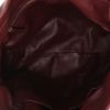 Sac cabas Dior  Libertine en cuir bordeaux - Detail D3 thumbnail