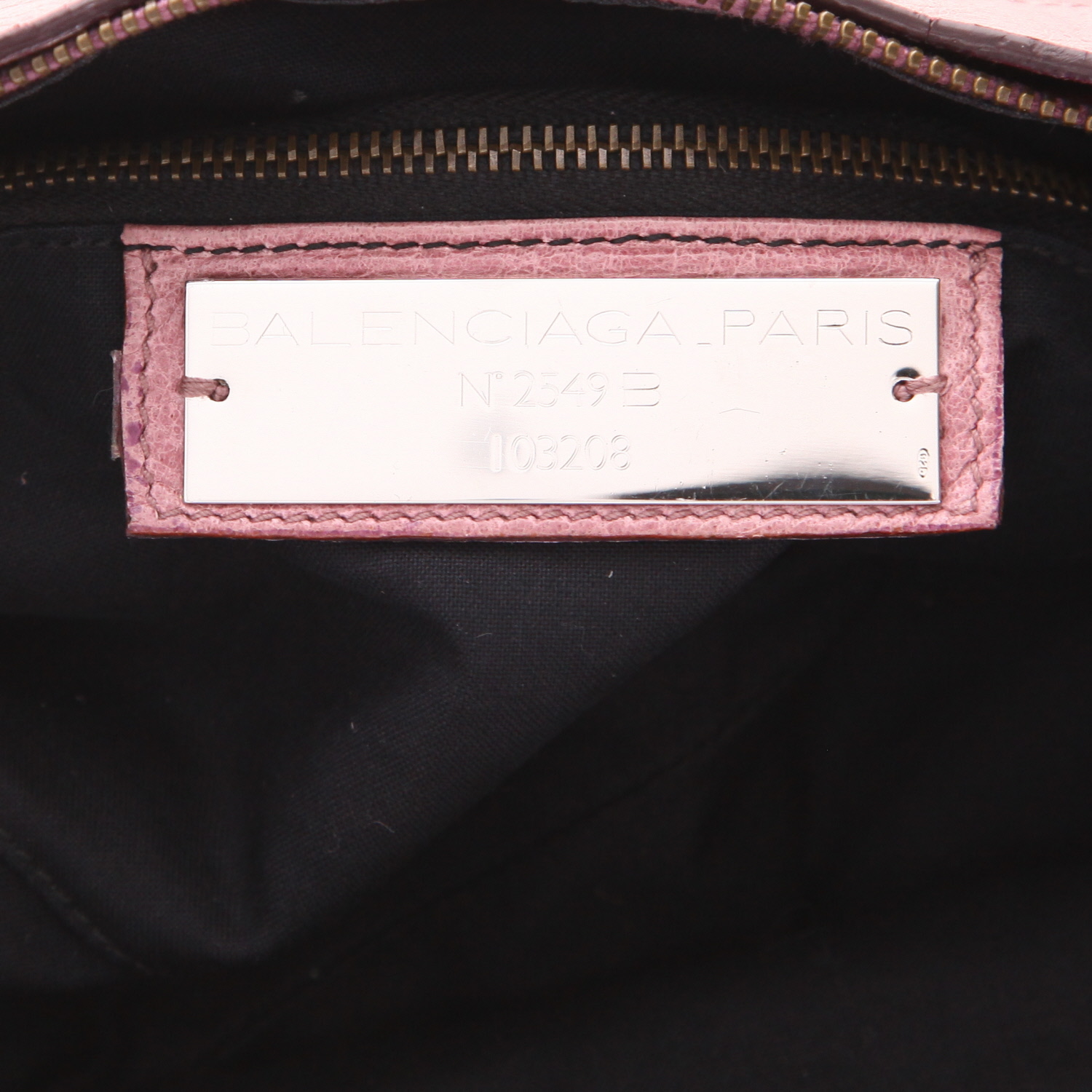 Sac à main Balenciaga  City en cuir vieilli rose - Detail D2