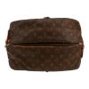 Louis Vuitton  Saumur medium model  shoulder bag  in brown monogram canvas  and natural leather - Detail D1 thumbnail