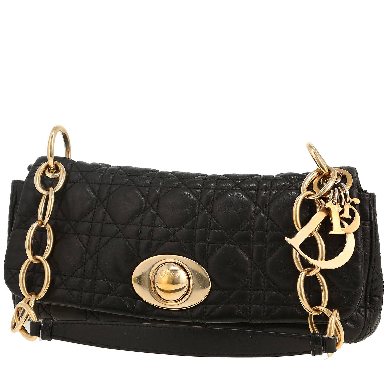Borsa Dior   in pelle cannage nera