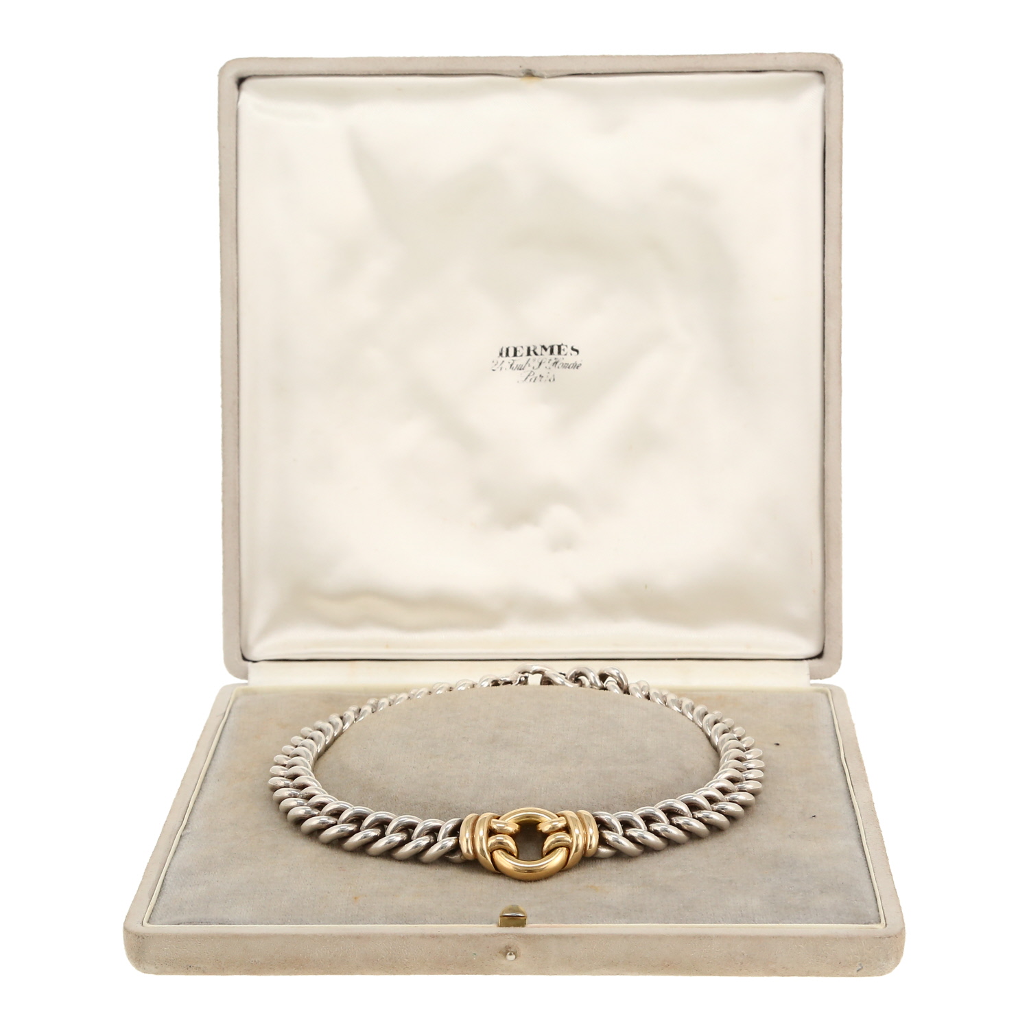 Collana Hermès  in oro giallo e argento - Detail D2